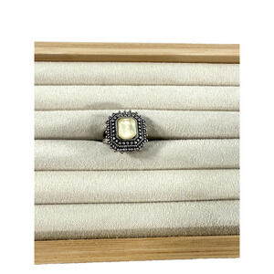 Avon Pacific Rays Pave Silvertone Ring Size 6 Sparkle Fashion Jewelry Gift